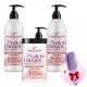 Dreifach starke Proteintherapie für das Haar: Shampoo (1000 g), Conditioner (1000 g) und Feuchtigkeitsspender (1000 g) + Glättungsbürste als Geschenk
