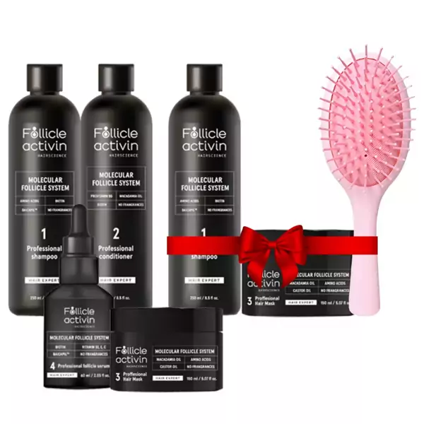 Follicle activin - das Set für neues Haarwachstum und beschleunigtes Haarwachstum + Zusätzliches Geschenk-set