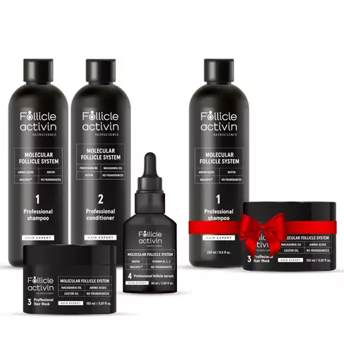Follicle activin - das Set für neues Haarwachstum und beschleunigtes Haarwachstum + Zusätzliches Geschenk-set