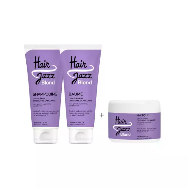 Hair Jazz Blond-Behandlung zur Entfernung von Gelbtönen für blondes Haar + regenerierende Maske als Geschenk