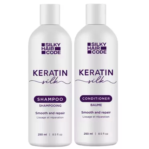 Keratin Silk Hair Smoothing Set für geschädigtes Haar + Geschenk