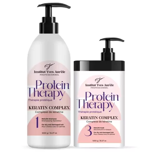 Protéinethérapieset: shampooing (1000 g) et masque capillaire (1000 g)